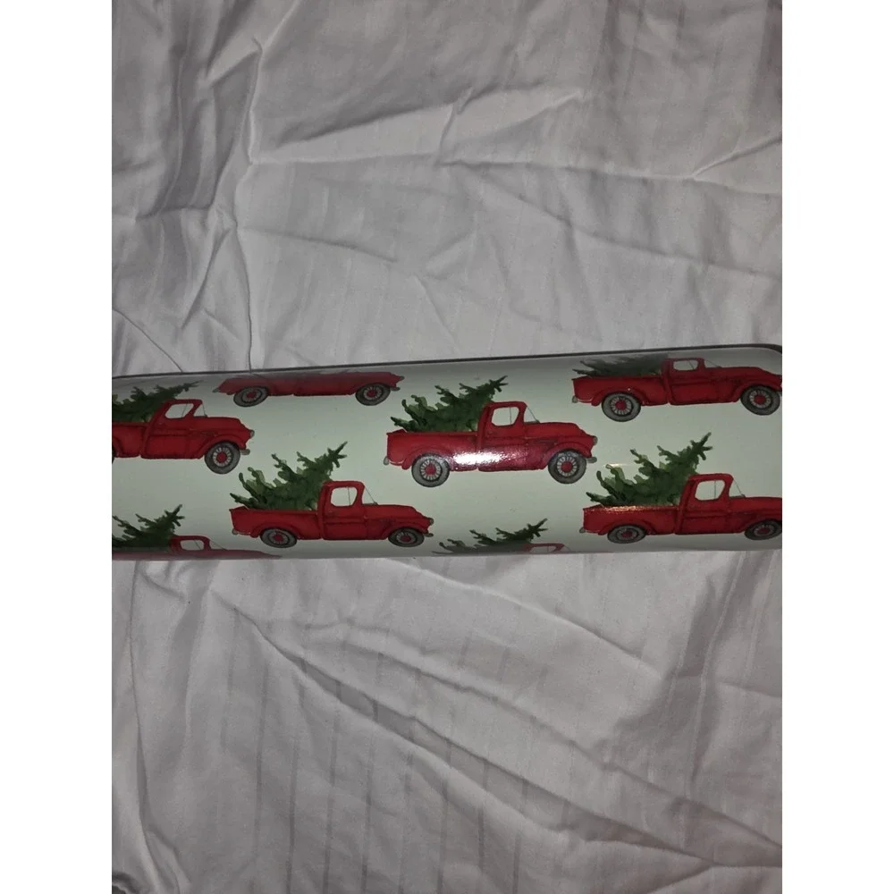 Red Truck Carrying A Christmas Tree Rolling Pin. Can Be‎ Used Year Round Or Used